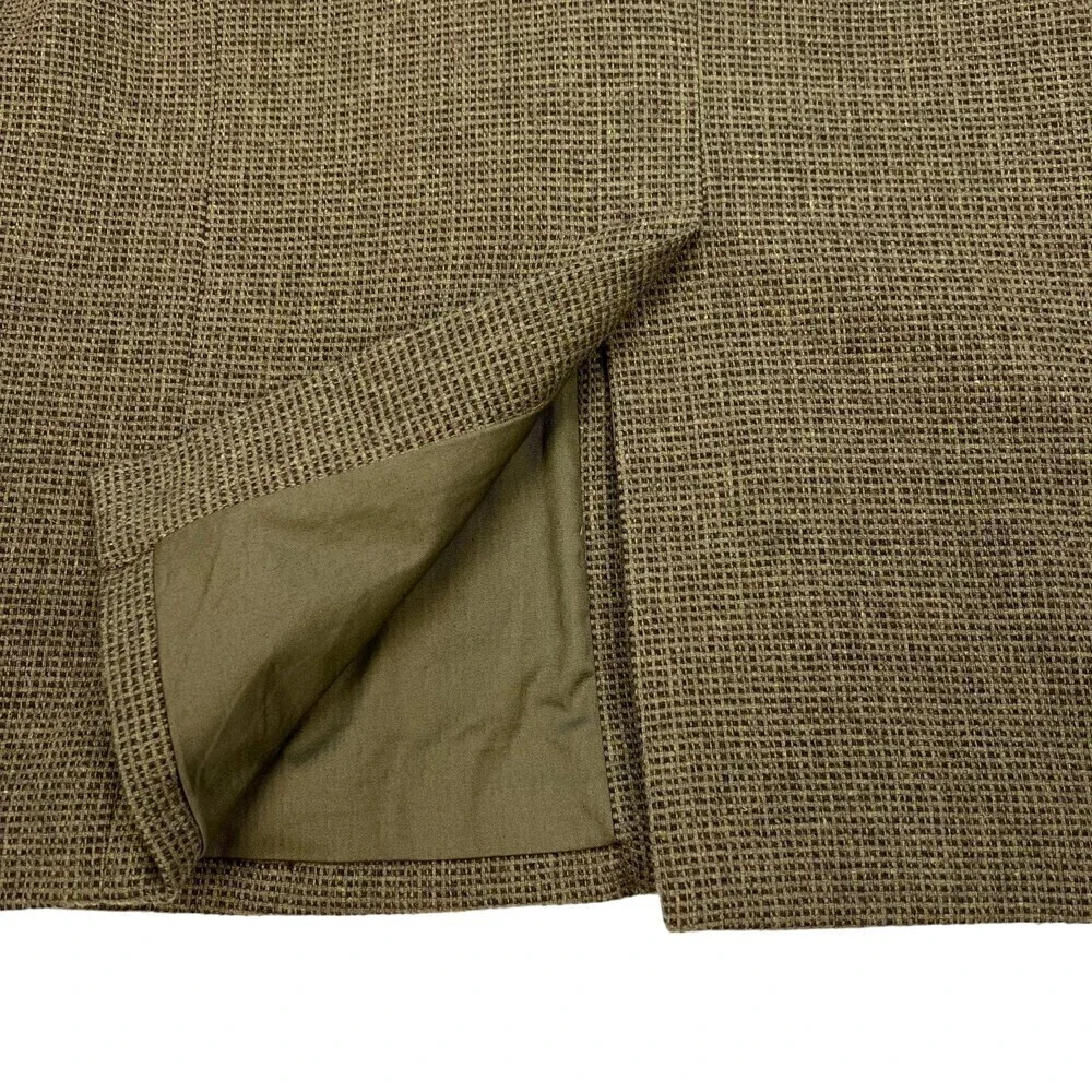 The Territory Ahead Men's Wool Tweed 3 Button Blazer Brown/Olive Size 44L